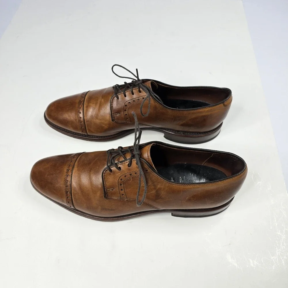 Allen Edmonds‎ Clifton Leather 9 D Brown Cap Toe Oxford Dress Shoes